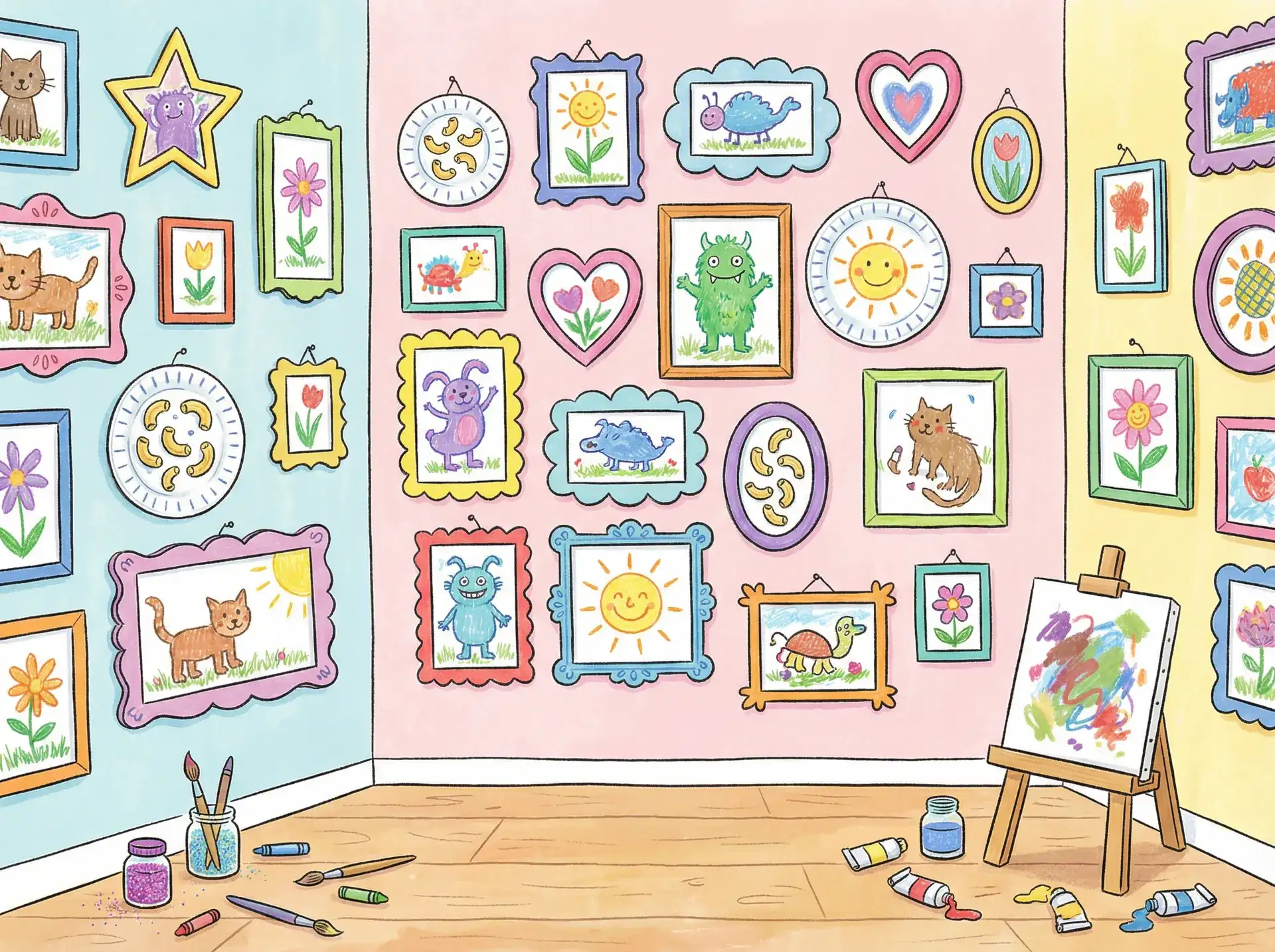 小朋友的彩色画作 - 裸体网站 创意展示